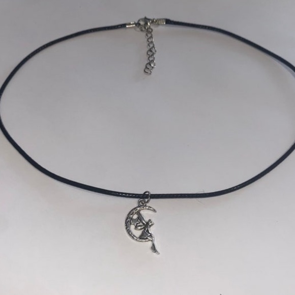 ⭐️4/$25⭐️ Fairy on Moon Charm Necklace on 20” Waxed Cord, Choice of Color - Picture 6 of 10